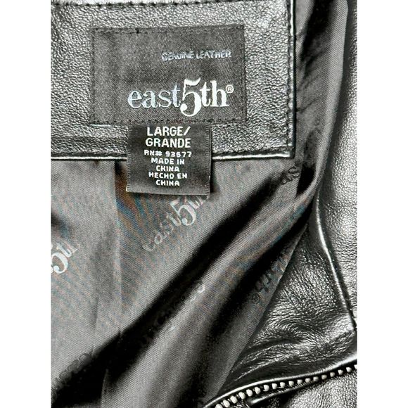 Women’s East 5th, Leather Jacket, L, Black - Picture 14 of 16